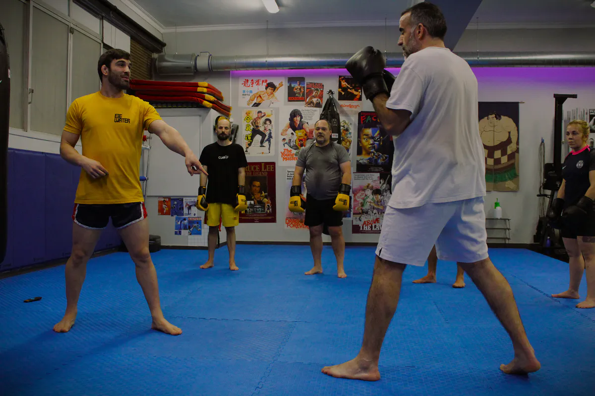 Pad work — combinações de Muay Thai