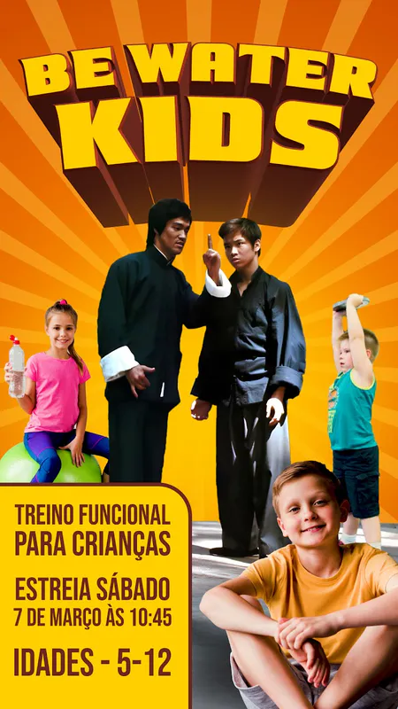 Cartaz Aula Kids Gratuita - BeWater Kids